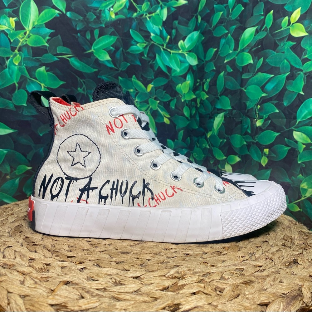 Converse White Canvas 'Not a Chuck' High Top Sneakers